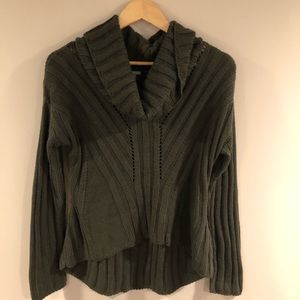 Olive green turtleneck sweater
